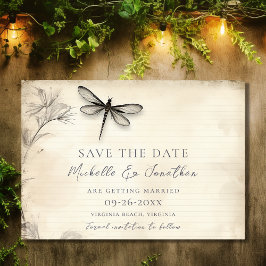 Dragonfly Schets Tijdschrift Bruiloft Save The Date
