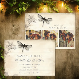 Dragonfly Schets Tijdschrift Bruiloft Save The Date