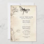  Dragonfly Schets  Tijdschrift Bruiloft Save The Date (Voorkant)