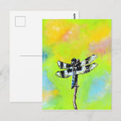 Dragonfly schilderen briefkaart (Voorkant / Achterkant)