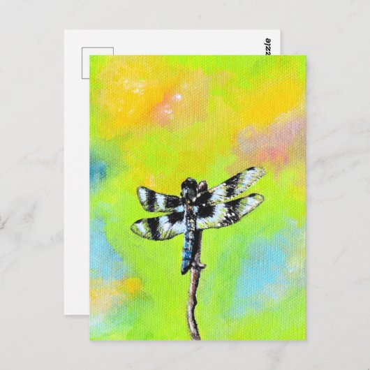 Dragonfly schilderen briefkaart (Voorkant / Achterkant)