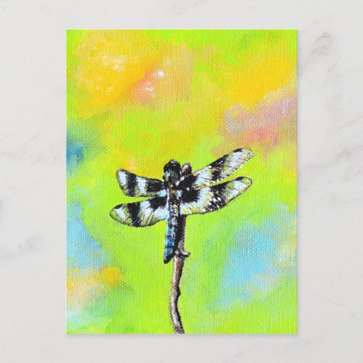 Dragonfly schilderen briefkaart (Voorkant)