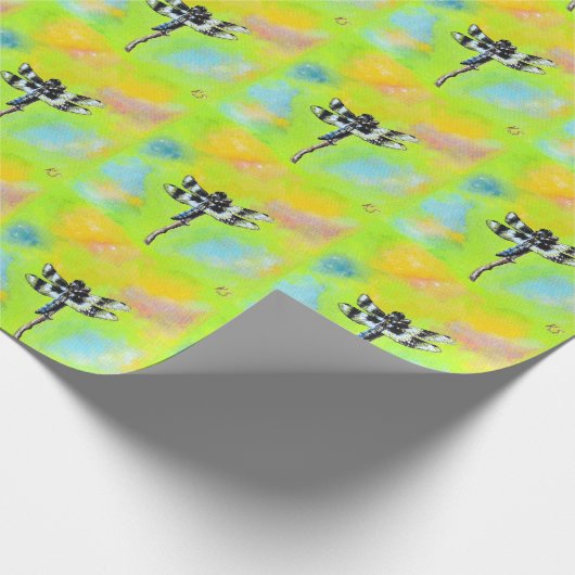 Dragonfly schilderen cadeaupapier (Hoek)