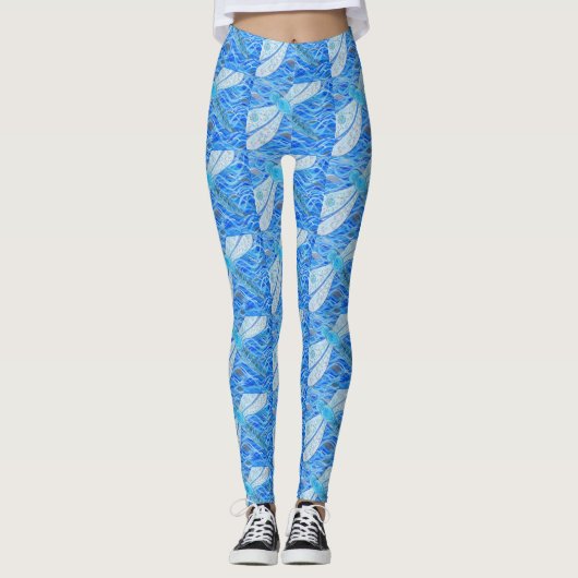 Dragonfly schilderen leggings (Voorkant)