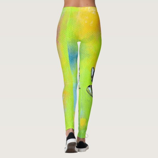 Dragonfly schilderen leggings (Achterkant)