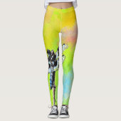 Dragonfly schilderen leggings (Voorkant)
