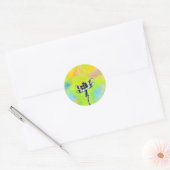 Dragonfly schilderen ronde sticker (Envelop)