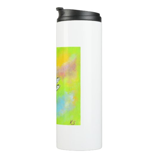 Dragonfly schilderen thermosbeker (Geroteerd rechts)