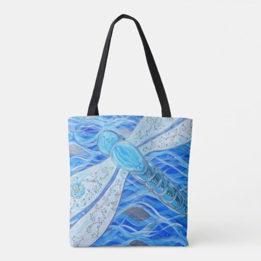 Dragonfly schilderen tote bag (Achterkant)