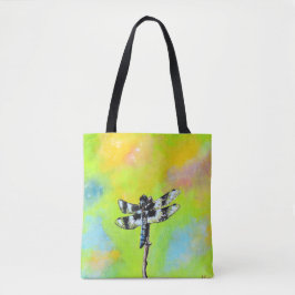 Dragonfly schilderen tote bag
