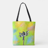Dragonfly schilderen tote bag (Achterkant)