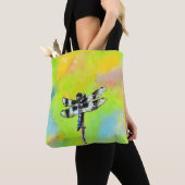 Dragonfly schilderen tote bag (Dichtbij)