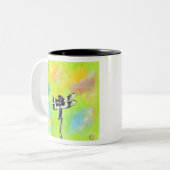 Dragonfly schilderen tweekleurige koffiemok (Voorkant links)