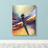 Dragonfly schilderij canvas afdruk (Insitu (Houten vloer))