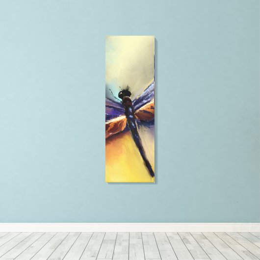 Dragonfly schilderij canvas afdruk (Insitu (Houten vloer))