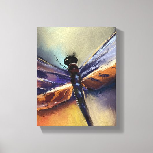 Dragonfly schilderij canvas afdruk (Voorkant)