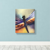 Dragonfly schilderij canvas afdruk (Insitu (Houten vloer))