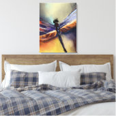 Dragonfly schilderij canvas afdruk (Insitu (Slaapkamer))