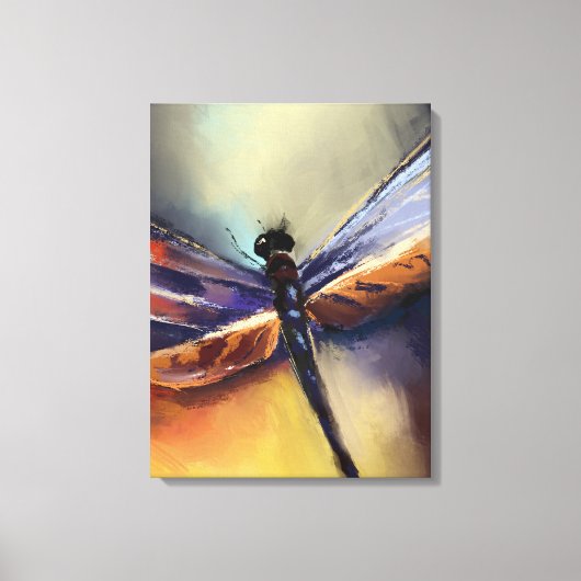 Dragonfly schilderij canvas afdruk (Voorkant)