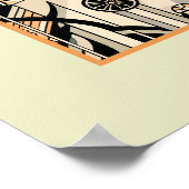 Dragonfly Serenade: een art deco landschap Poster (Hoek)