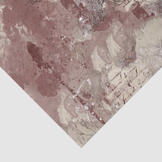 Dragonfly Shabby Gemengde Media Script Decoupage Tissuepapier (Detail)