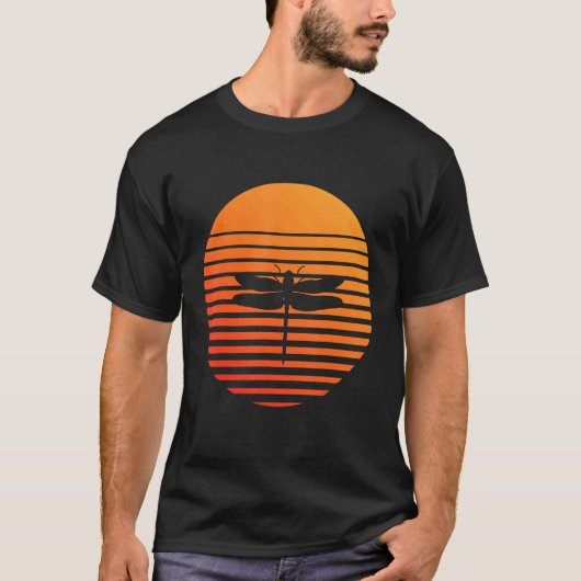 Dragonfly Shadow Silhouette voor een zon T-shirt (Voorkant)