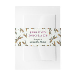 Dragonfly Shampoo Bar, verpakking met zeepband Uitnodigingen Wikkel