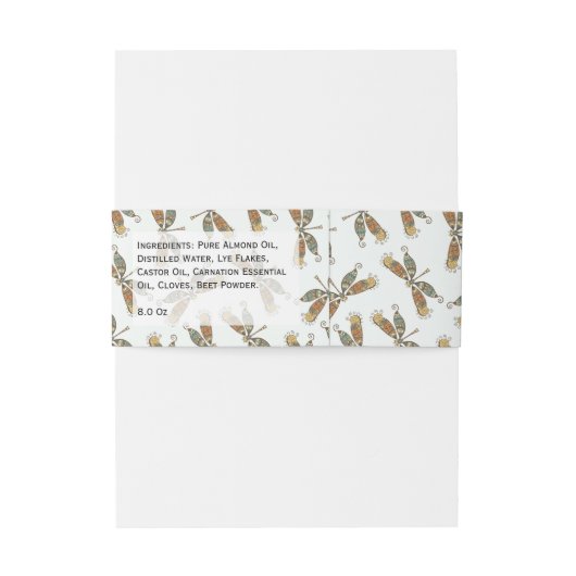 Dragonfly Shampoo Bar, verpakking met zeepband Uitnodigingen Wikkel (Achterkant Voorbeeld)