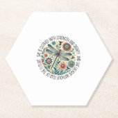 Dragonfly She Is Clothed With Strength & Dignity T Kartonnen Onderzetters (Voorkant)