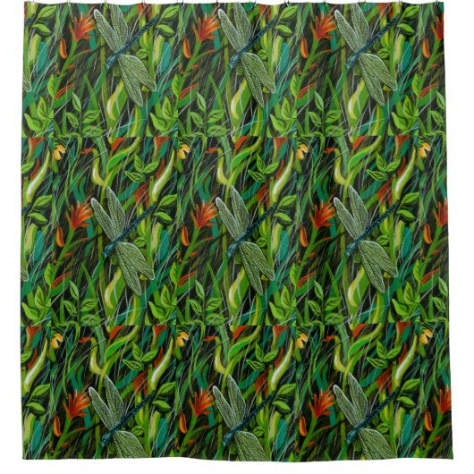 Dragonfly Shower Curtain Douchegordijn (Voorkant)