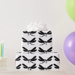 Dragonfly silhouet natuur insect Art Cadeaupapier