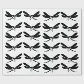 Dragonfly silhouet natuur insect Art Cadeaupapier (Vlak)