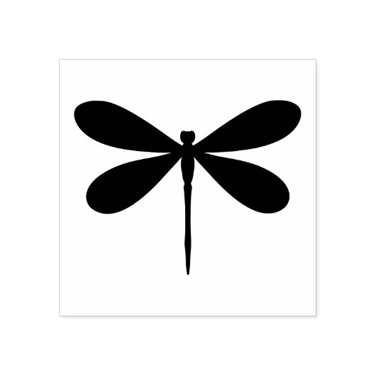 Dragonfly Silhouette Art Rubber Stamp Rubberstempel (Afrduk)