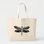 Dragonfly Silhouette Grote Tote Bag (Voorkant)
