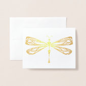 Dragonfly Sketch Folie Kaart (Voorkant met envelop)