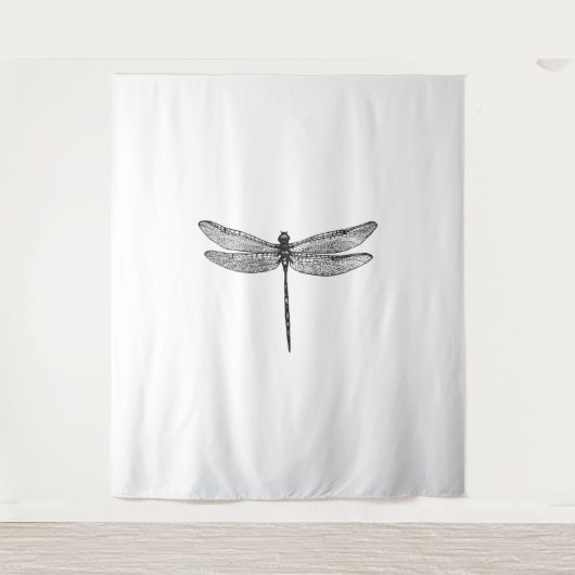 Dragonfly Sketch Wandkleed (Voorkant)
