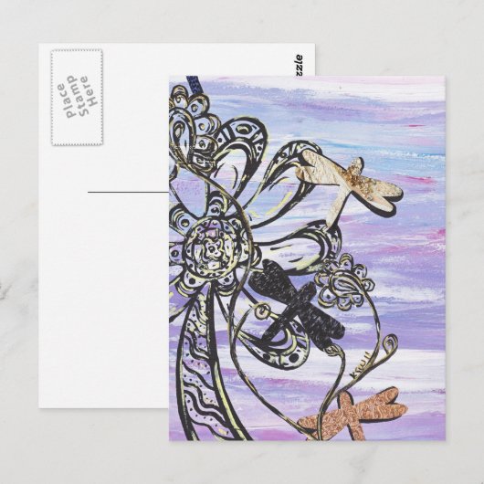 Dragonfly Sky Briefkaart (Voorkant / Achterkant)