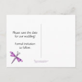 Dragonfly Sla de datum op Aankondigingskaart (Achterkant)