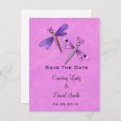 Dragonfly Sla de datum op Aankondigingskaart (Voorkant / Achterkant)