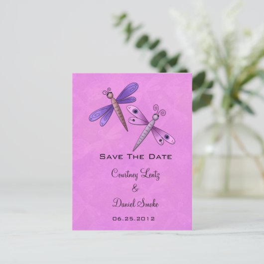 Dragonfly Sla de datum op Aankondigingskaart (Staand voorkant)