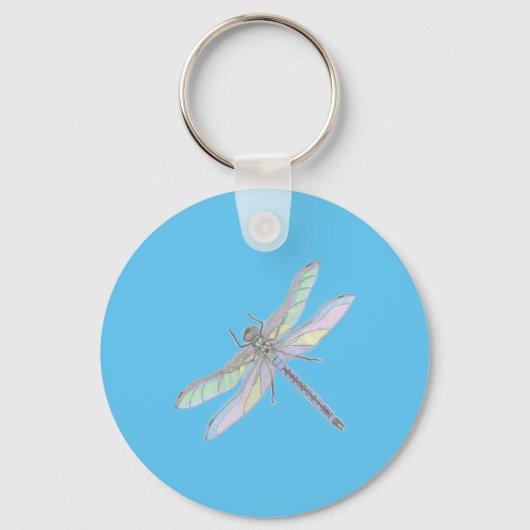 DRAGONFLY sleutelhanger (blauw) (Voorkant)