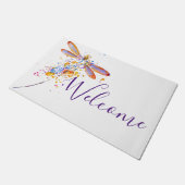 Dragonfly splatter Welkom Deurmat (Schuin)