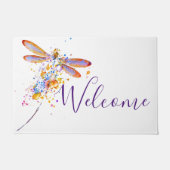 Dragonfly splatter Welkom Deurmat (Voorkant)