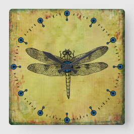  Dragonfly Square Wall klok