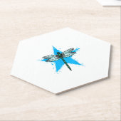Dragonfly Star Design Insect Love Lover Dragonflie Kartonnen Onderzetters (Schuin)