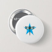 Dragonfly Star Design Insect Love Lover Dragonflie Ronde Button 5,7 Cm (Voorkant /achterkant)