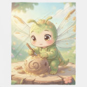 Dragonfly – Star Nectar of the Silent Night.1 Fleece Deken (Voorkant)