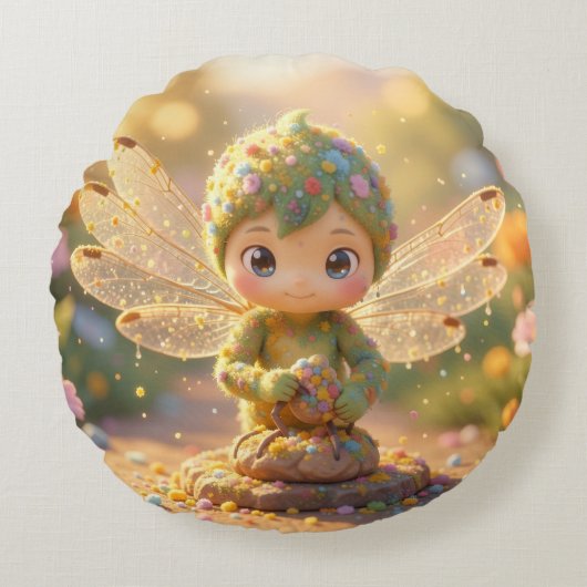 Dragonfly – Star Nectar of the Silent Night.5 Rond Kussen (Voorkant)