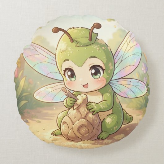 Dragonfly – Star Nectar of the Silent Night.7 Rond Kussen (Voorkant)