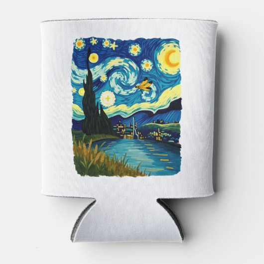Dragonfly Starry Night (3) Blikjeskoeler (Voorkant)